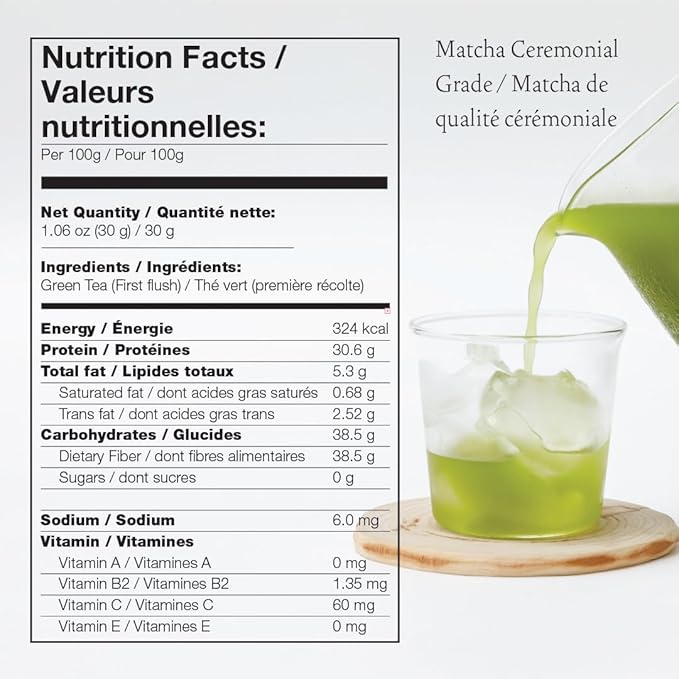 Asayu Japan Matcha Powder - 30g Can - Ceremonial Grade Green Tea, Shizuoka Source, Made in Japan