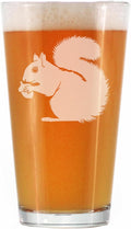 Squirrel Pint Glass for Beer - Squirrel Gifts and Decor with Squirrels - 16 Oz Glasses