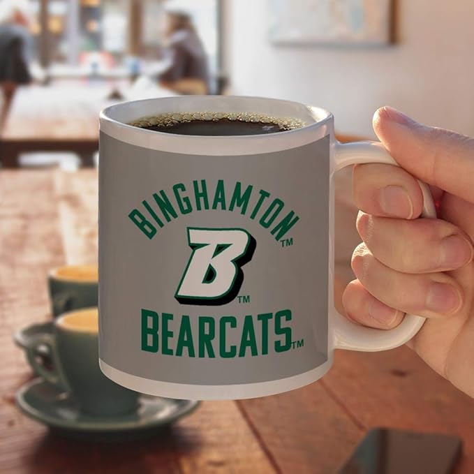 Binghamton Bearcats Ceramic Coffee Mug, Novelty Gift Mugs for Coffee, Tea and Hot Drinks, 11oz, White