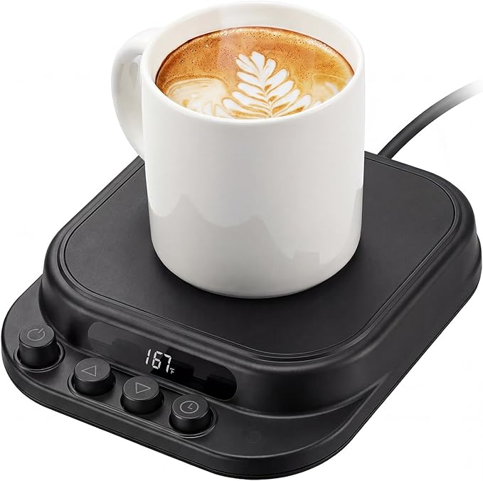 Coffee Mug Warmer for Desk-Fastest Heating Mug Warmer with Temperature Display Smart Candle Warmer Ideal Coffee Gifts & Accessories,Settings&1-12H Timer Auto Shut Off. Beverage Warmer for Coffee,Tea.
