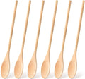 HANSGO 6PCS Wooden Spoons, 12 Inch Wooden Mixing Spoons Long Handle, Large Wood Kitchen Utensils for Cooking Stirring Baking Tasting, DIY Available