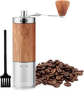Manual Coffee Grinder - Stainless Steel Hand Crank Burr Coffee Mill for Espresso, French Press, Pour Over - Portable Coffee Bean Grinder for Home, Camping, Travel