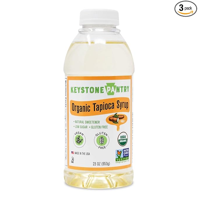 Keystone Pantry Organic Tapioca Syrup – 23 OZ Bottle – Vegan, Gluten Free – HFC, Corn Syrup Substitute – Syrup for Baking, Alternative Sweetener – Make Homemade Fudge, Ice Cream & More – 3 BOTTLES