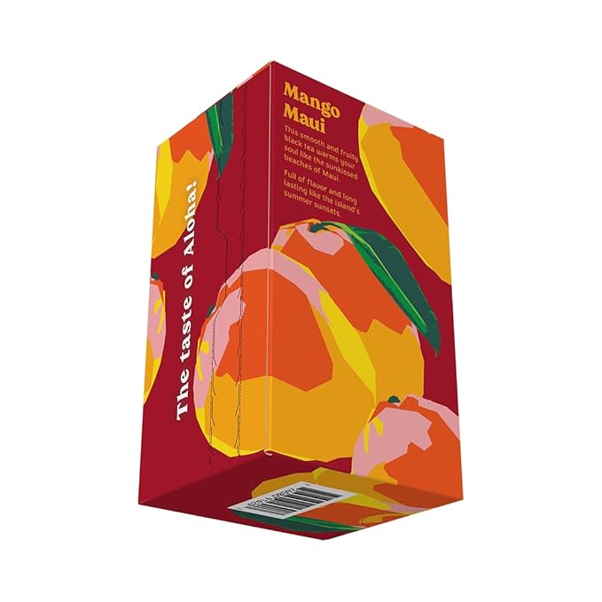 Hawaiian Islands Tea Company Mango Maui Black Tea, All Natural - 20 Teabags (1 Box)