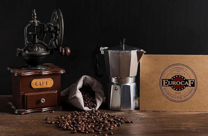 Eurocaf Miscela Rossa, Whole Bean Coffee, Medium Roast, 2.2 Ib, Original Italian Coffee (Pack of 1)