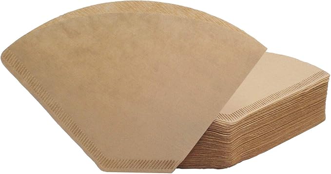 #4 Cone Coffee Filter 8-12 cup, Unbleached Natural Paper, No Blowout, Disposable for Pour Over and Drip Coffee Maker, 100 Count