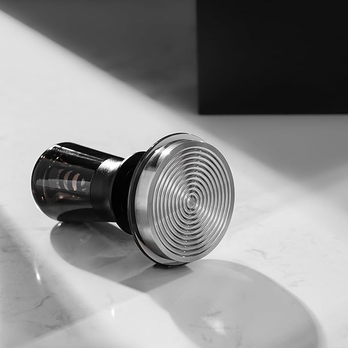 IKAPE 58.35mm Semi-Transparent Espresso Coffee Tamper, Premium Barista Coffee Tamper with Calibrated Spring Loaded, Threaded Stainless Steel Base Tamper for Espresso Machine(New Upgrade)