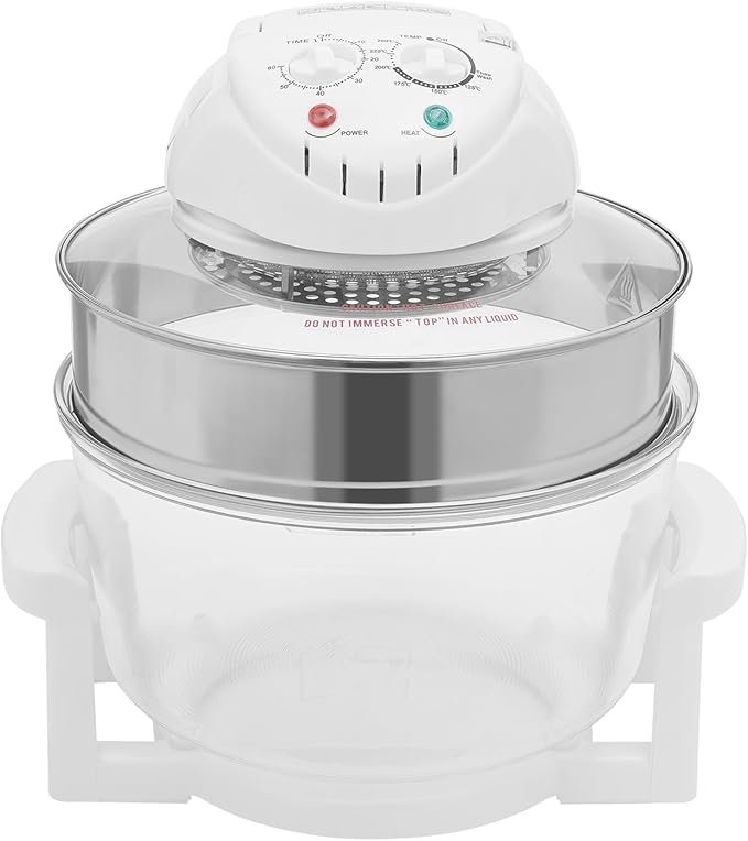 Airy Fryer 17L/17.96QT Electric Glass Broiler Fryers 360° Viewable Oven Electric Cooker, 482℉, Airfryer Oven with 2 Grill, Glass Broiler Fryer for Home, Kitchens, Restaurants