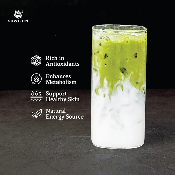 Suwirun Organic Pure Matcha Powder 4oz – Authentic Japanese Green Tea – Unsweetened, Umami-Rich Superfood – Perfect for Lattes, Baking & Smoothies