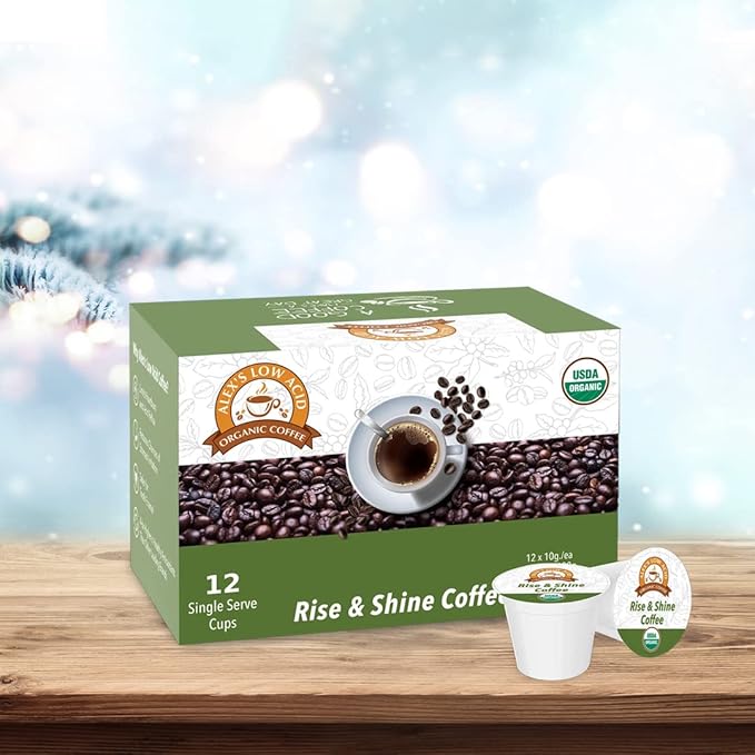 Alex's Low Acid Organic Coffee Breakfast + Lunch Single-Serve Pods Variety Pack
