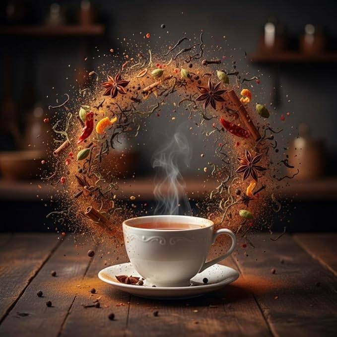 Masala Chai Tea – Authentic Indian Spiced Chai Blend with Black Tea, Cardamom, Cinnamon, Ginger & Clove – Loose Leaf, Natural, Non-GMO – Perfect for Chai Latte – 227grams