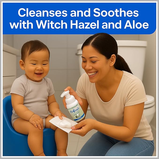 Refresh Liquid Wipe: Toilet Paper Foam | Eco-Friendly Wet Wipe Alternative | Cleanses and Soothes with Witch Hazel and Aloe | Plumbing and Septic Safe | 250ml | 8.45 oz