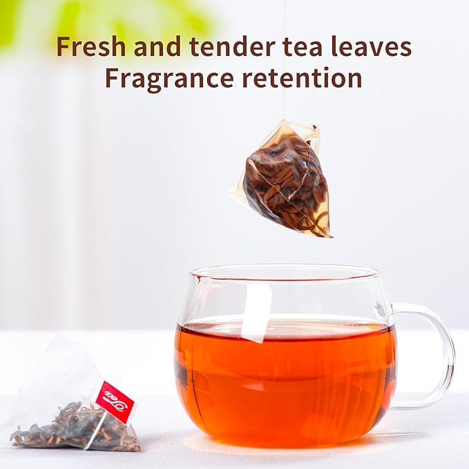 XIHETANK Black Tea Bags, 100 Count,Ancient Tree Black Tea,Full Sweetness Taste,Containing Caffeine, 100% Natural,Caffeinated tea，Can Be Soaked Hot or Cold (Honey Fragrant Black Tea) Black tea bags