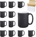 Ceramic 15oz Sublimation Coffee Mug in White Box, Color Change Black, Case of 12