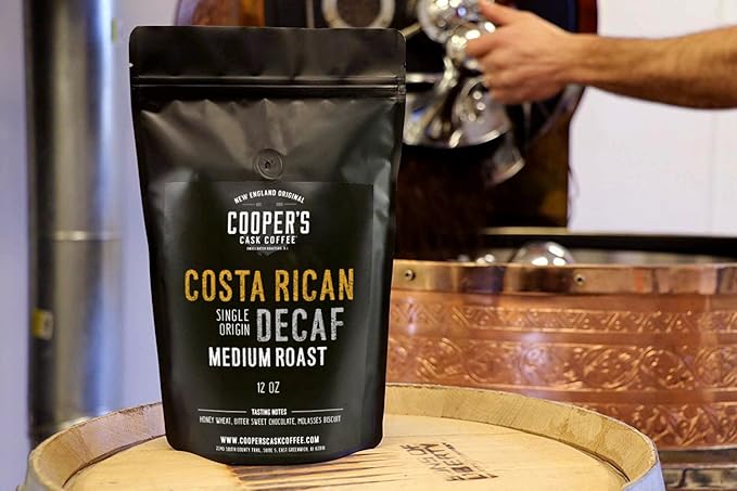 Decaf Costa Rican Coffee Medium Roast, Swiss Water Processed Decaffeinated - 12oz Bag