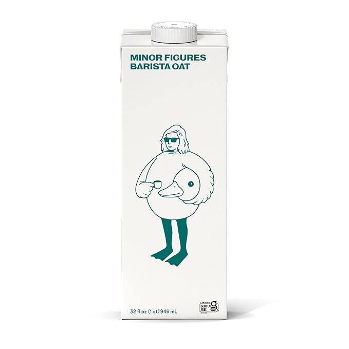 Minor Figures - Oat Milk - Barista Standard - 32 Oz - 6 Pack - Non-GMO - Plant-Based - Vegan - Dairy Free - Shelf Stable - Unsweetened