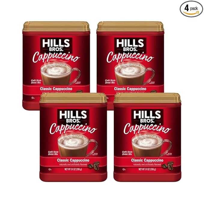 Hills Bros. Flavor Coffee (Classic Cappuccino, 14 Ounce (Pack of 4)