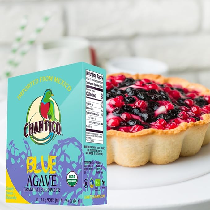 Chantico Sweet Granulated Agave Powder – 3 Box of 35/2.4 g Sachet, Convenient single-serve packaging, Low-carb, Keto, Sugar substitute, Perfect for use in baking, smoothies, coffee, tea, yogurt