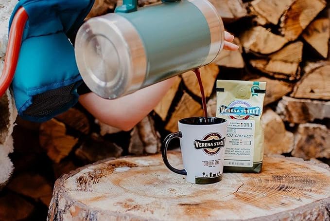 Verena Street 10 Ounce Flavored Ground Coffee, Crop Circles Vanilla Hazelnut, Medium Roast, Rainforest Alliance Certified Arabica Coffee