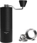TIMEMORE Chestnut C2S Manual Coffee Grinder Stainless Steel S2C Conical Burr Coffee Grinder, Capacity 25g Hand Coffee Bean Grinder, Double Bearing Positioning, Black