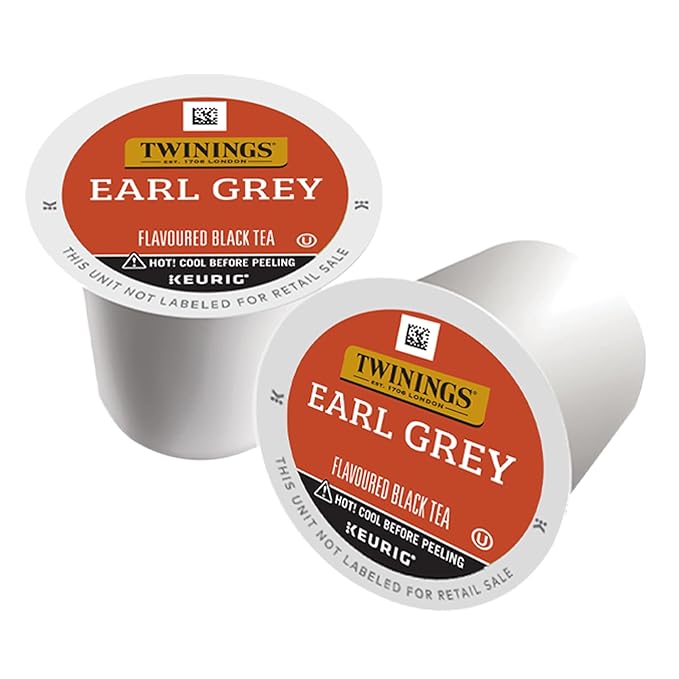 Twinings Earl Grey Black Tea K-Cup Pods for Keurig, 56 Count (Pack of 1), Flavoured with Citrus & Bergamot, Caffeinated, Enjoy Hot or Iced