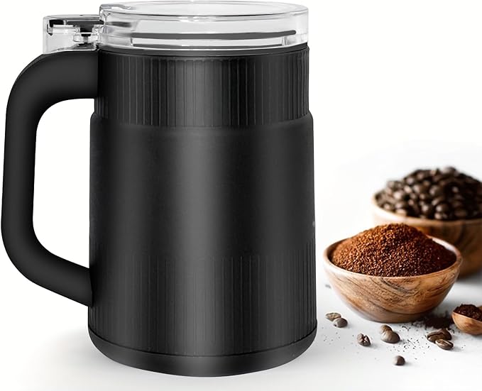 Electric Coffee and Spice Grinder with One-Touch Operation, Clear Lid, for Grinding Coffee Beans, Herbs, Nuts