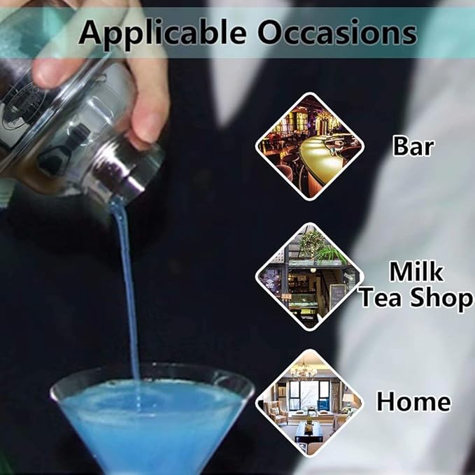 Newness Cocktail Shaker, Stainless Steel Martini Shaker, Drink Shaker Built-in Strainer, Professional Stainless Margarita Mixer, Bartender Kit Gifts, Small, Easy to Carry, Single Martini 8.4oz（250ml)