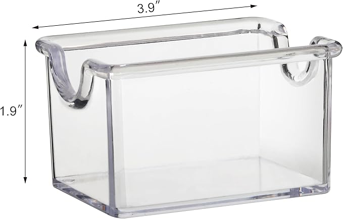 New Star Foodservice 28447 Plastic Sugar Packet Holder, Clear, Set of 12