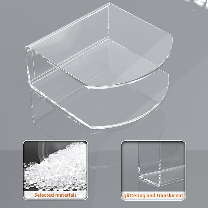 Napkin Holder, 2 Pack Clear Acrylic Napkin Tissue Holder for Table,Tissue Paper Cocktail Napkin Holder for Kitchen, Dinner Napkin Dispenser for Bar, Restaurant