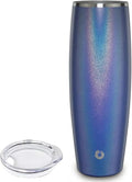 SNOWFOX Premium Vacuum Insulated Stainless Steel Beer Glass With Lid, Home Bar Accessories, Elegant Bartending, Lightweight Pint Glasses, Sleek Drinkware, Frosty Beverages Stay Cold, 23.9oz, Blue