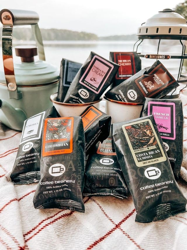 Coffee Beanery Chocolate Marshmallow Flavored Coffee, 1-1.75oz Try Me Size Coffee Sampler, Light-Medium Roast