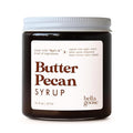 Bella Goose Butter Pecan Coffee Syrup Jar (16oz) - Homemade Pure Cane Sugar Syrup for Lattes, Matcha, Desserts - Clean Ingredient - No Artificial Flavors - Syrups for Coffee Drinks