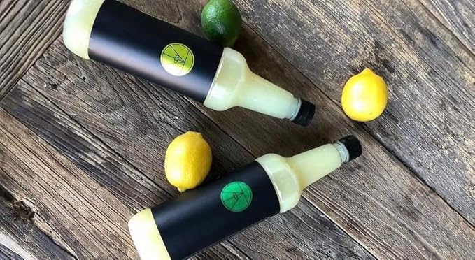 Twisted Alchemy Cold Pressed Fresh Juice For Craft Cocktails - All Natural, Hand Squeezed Juice Cocktail Mixer - (Lemon/Lime, 25 Oz Bottle, 2 Bottle Set) - No Sugar Added, Preservative Free, Ships Cold, Non-GMO, 100% Pure - Unpasteurized Ships Cold