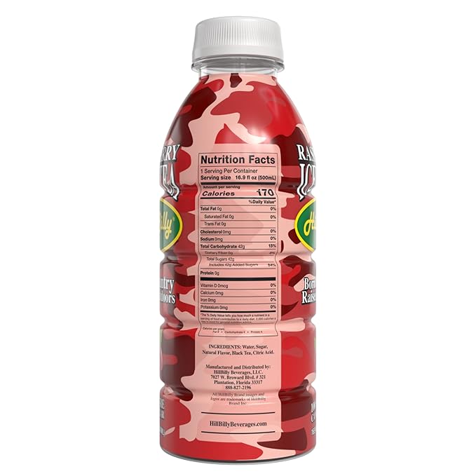 HillBilly Iced Teas and Lemonades, Riega Snacks (12 Count, Raspberry Iced Tea)