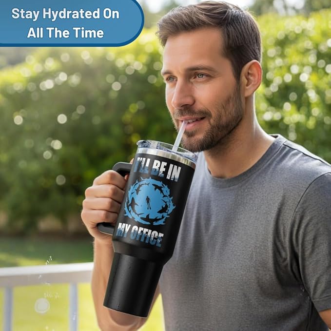 Scuba Diving Gifts for Men Women, Scuba Diving Gifts for Him Her 40oz Tumbler with Handle, Unique Gift for Divers Instructor, Gift for Birthday Christmas, Fathers Day Mothers Day