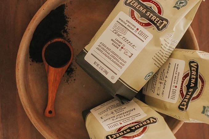 Verena Street 12 Ounce Flavored Ground Coffee, Cow Tipper, Medium Roast, Rainforest Alliance Certified Arabica Coffee
