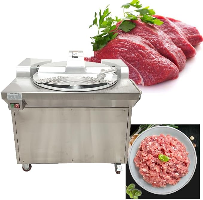 1.5KW 24L Commercial Meat Vegetable Food Processor 110V Vertical Electric Food Cutter Chopper Multifunction Food Blender Cutter for Vegetables Meat Ginger Garlic