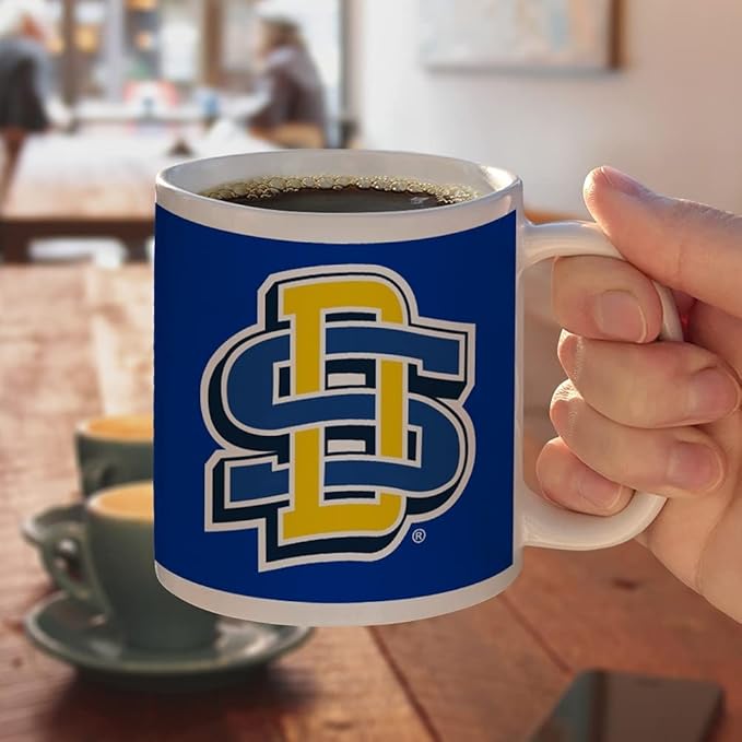 South Dakota State University Logo Ceramic Coffee Mug, Novelty Gift Mugs for Coffee, Tea and Hot Drinks, 11oz, White