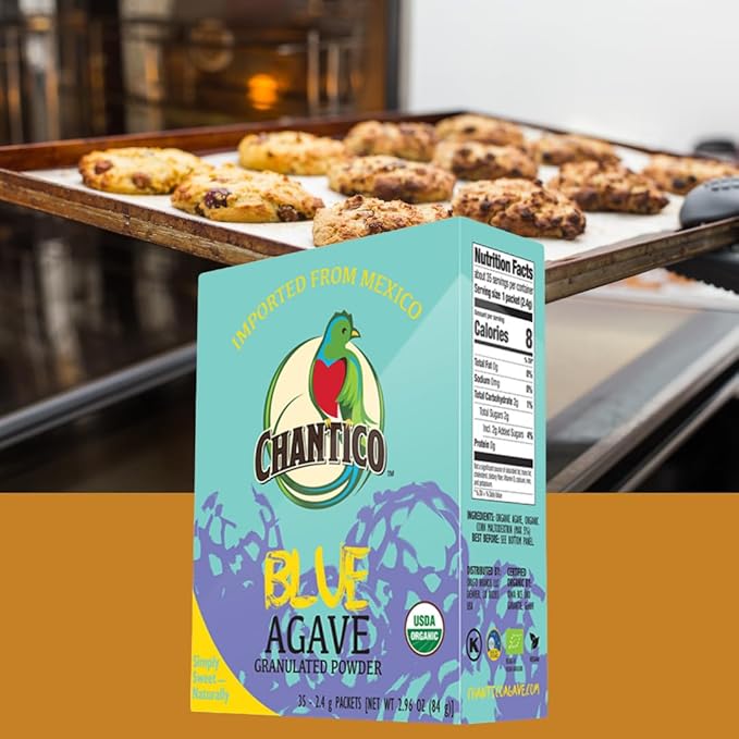 Chantico Sweet Granulated Agave Powder – 3 Box of 35/2.4 g Sachet, Convenient single-serve packaging, Low-carb, Keto, Sugar substitute, Perfect for use in baking, smoothies, coffee, tea, yogurt