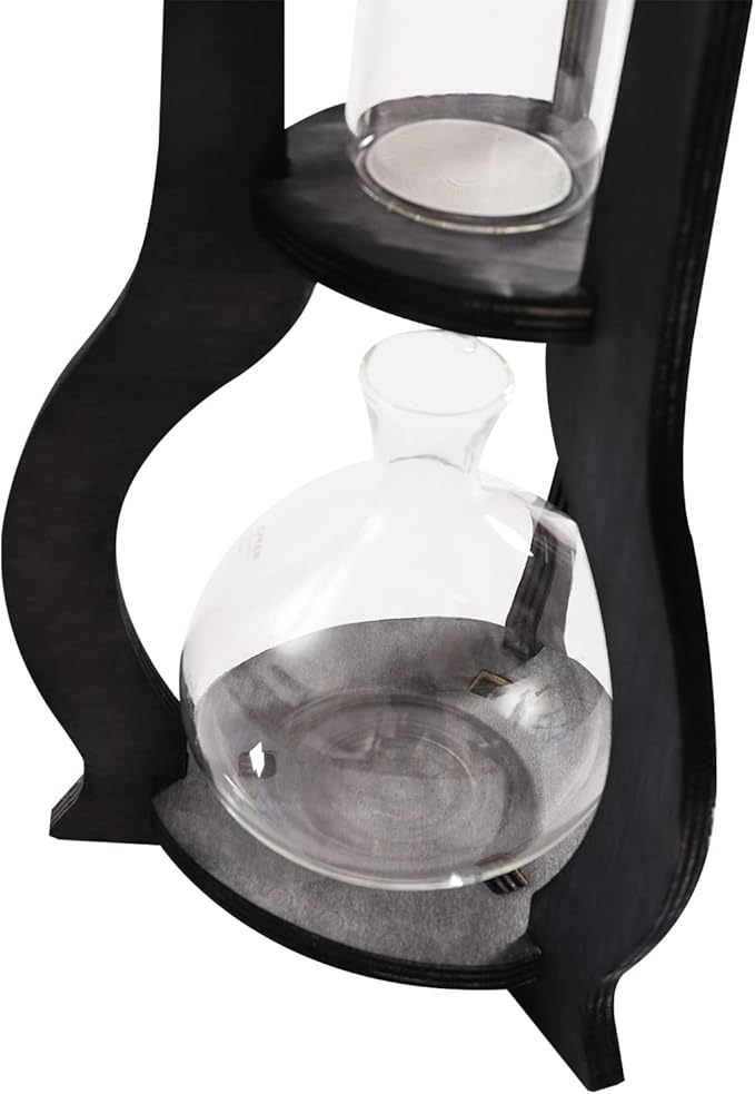 6-8 Cups 600ml Iced Coffee Cold Brew Drip Tower Coffee Maker Glass Cold Brew Coffee Makers Drip Coled Coffee Tower Iced Tea Maker for Home Office (Grey)