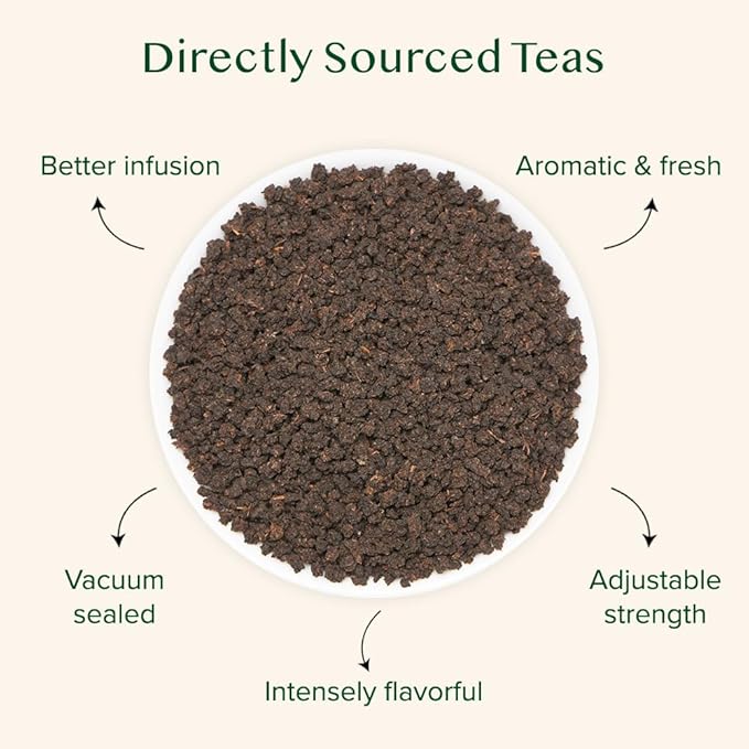 VAHDAM, Assam CTC Black Tea Loose Leaf 170+ cups (12oz) STRONG, BOLD & RICH Loose Leaf | Pure Assam Chai Tea | Pure Unblended Single Origin Black Tea | Vacuum Sealed