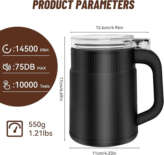 Electric Coffee and Spice Grinder with One-Touch Operation, Clear Lid, for Grinding Coffee Beans, Herbs, Nuts
