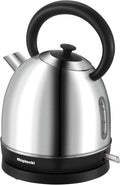 1.7L Electric Kettle, Cute Water Boiler with Thermometer & Auto Shut-Off, 1200W Fast Boiling Kettle for Home Kitchen Office, BPA-Free, Boil-Dry Protection (Stainless Steel Sanding)