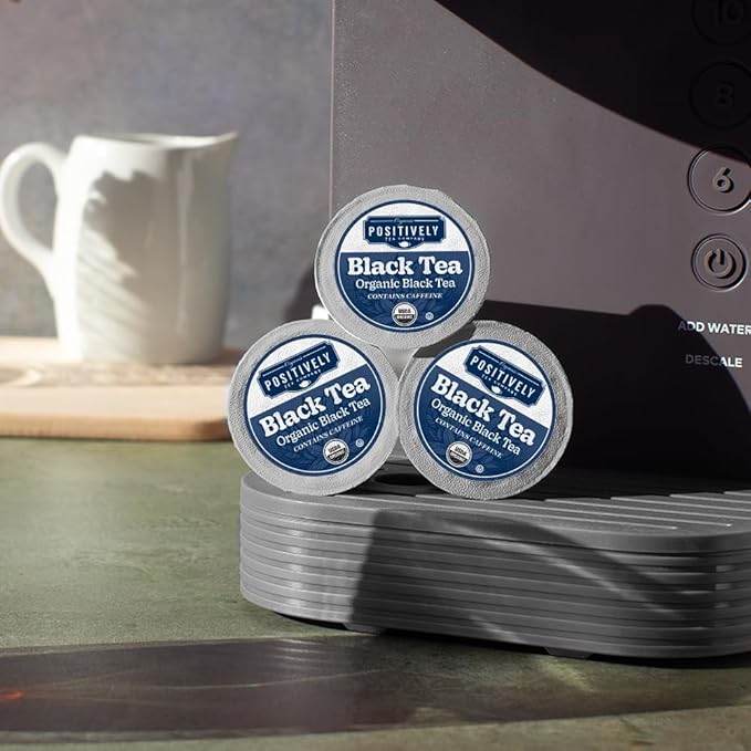 Organic Positively Tea Company, Organic Black Tea, K-Cup Compatible, 96 Pods