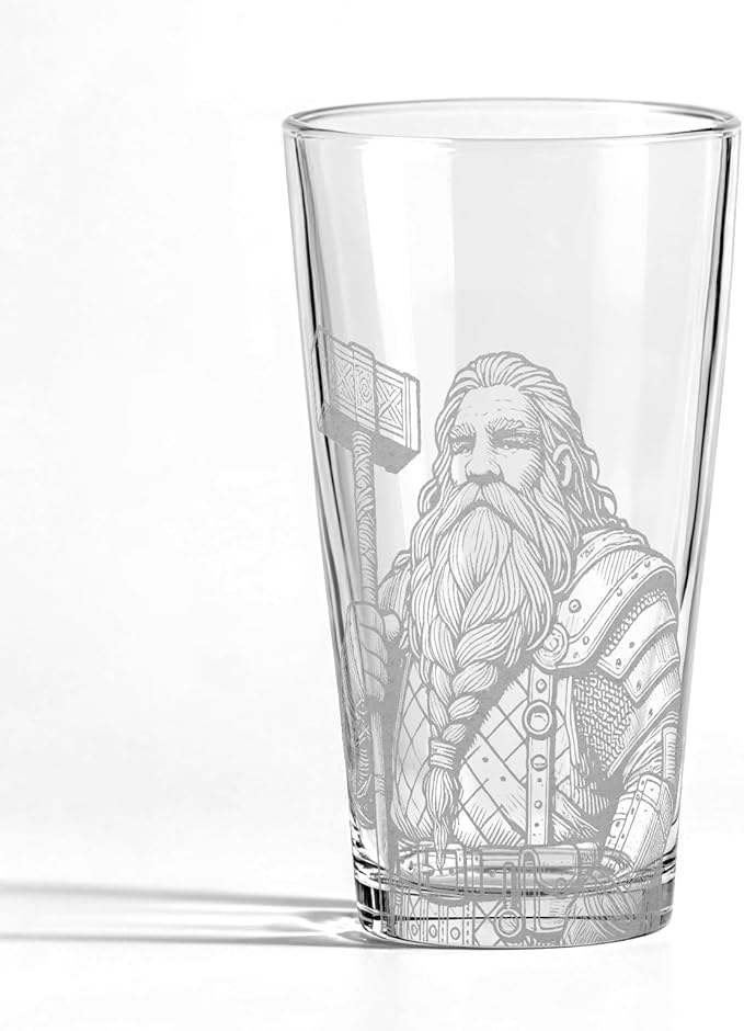 GIMLI Engraved 16oz Pint Glass | Inspired by Tolkien Power Ring and Middle Earth | Great Christmas Gift Idea | Unique Elvish Fantasy Wizard Fantasy Decor!