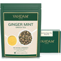 VAHDAM, Ginger Mint Green Tea Loose Leaf (50+ Cups, 3.5oz) Blend Of Ginger Tea & Mint Tea | Pure Green Tea Leaves | High Elevation Grown | Vacuum Sealed