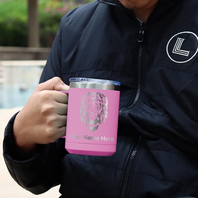 LaserGram 15oz Vacuum Insulated Coffee Mug, Sushi, Personalized Engraving Included (Light Purple)