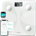 Scale for Body Weight and Fat Percentage, RunSTAR Digital Accurate Bathroom Smart Scale with Large Display, FSA&HSA Eligible 13 Body Composition Analyzer Sync App, White