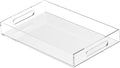 Acrylic Tray 15x10 with Cut Handles - Spill Proof Decorative Tray is an Ideal Countertop Organizer for Living Rooms, Ottoman Coffee Tables, Offices, Kitchens & Serving Guests