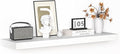 Floating Shelves - 10.3 Inch Deep Wall Shelf for Decor & Storage - Wall Mounted Display Shelving with Invisible Heavy-Duty Metal Bracket - 36" W x 10.3" D x 1.8" H - Set of 1 - Rustic White